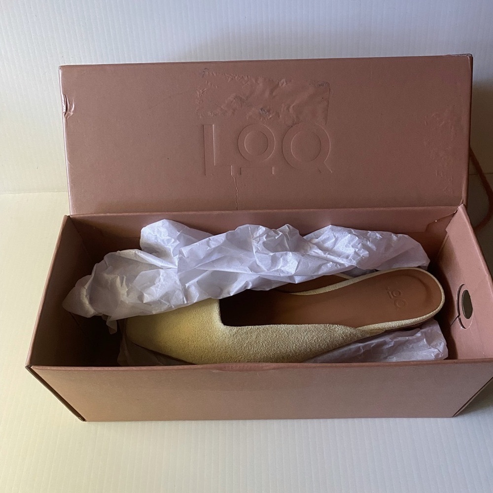 LOQ Carmen Butter Yellow Suede Mules